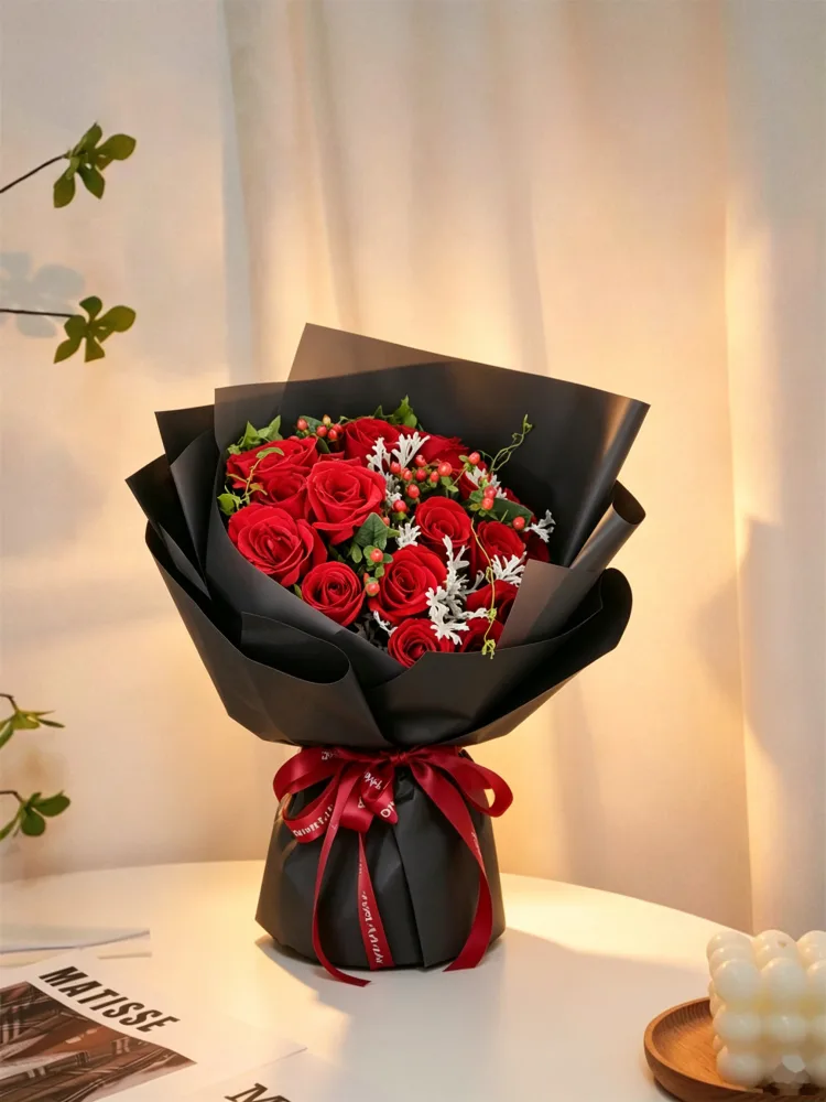 Crimson Valentine — fresh flower bouquet by Chateau Flower, Klang Valley