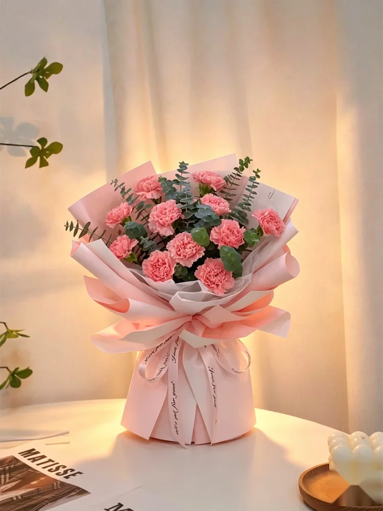 Ruffled Blush Kiss — fresh flower bouquet by Chateau Flower, Klang Valley